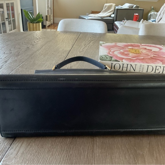 Louise et Cie Black Leather top handle purse - Picture 6 of 8